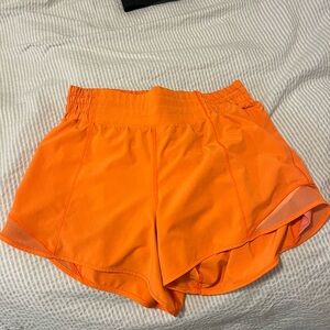Orange lulu lemon shorts